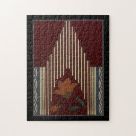 Deco Mönster med blomma och spire Pussel