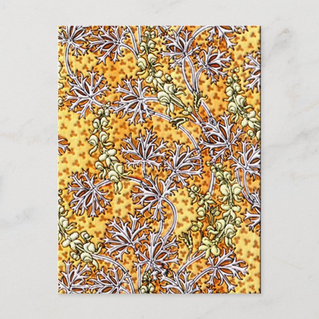 Deco Nouveau Flowers och Snöre Vykort (Framsida)