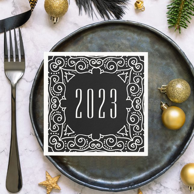 Deco nyår | NYÅRSAFTON PARTY Pappersservett (Skapare uppladdad)