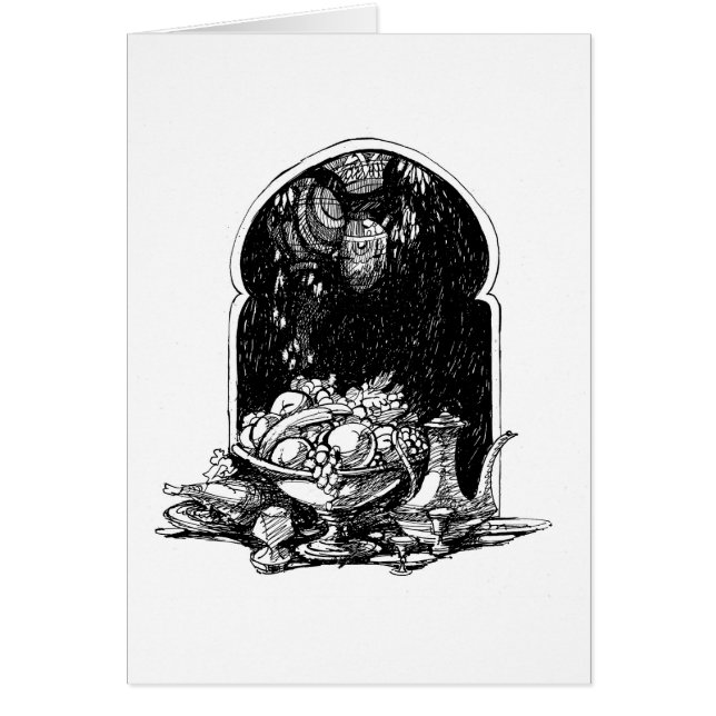 Deco Orientalist still Life Hälsningskort (Framsidan)