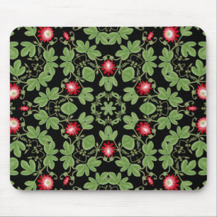 Deco röd Passionflower Mousepad Musmatta