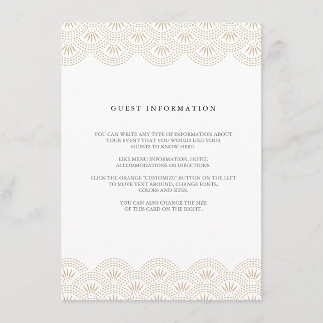 Deco Seigaiha Bröllopsinsats Kort (Framsida)