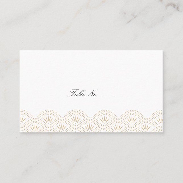 Deco Seigaiha Guest Escort Cards Placeringskort (Framsida)