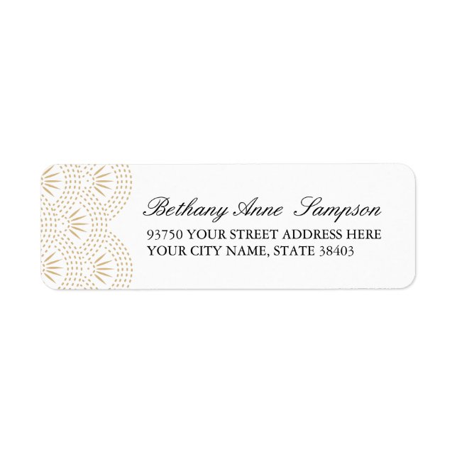 Deco Seigaiha Returetiketter Returadress Etikett (Framsidan)