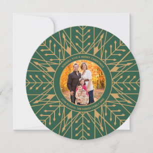 Deco Snowflake-julfoto Julkort