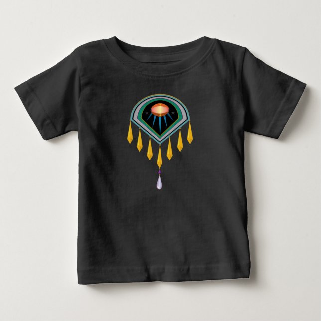 Deco Space Egg Baby T-Shirt (Framsida)
