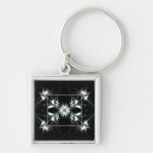 Deco Star Fyrkantig Silverfärgad Nyckelring