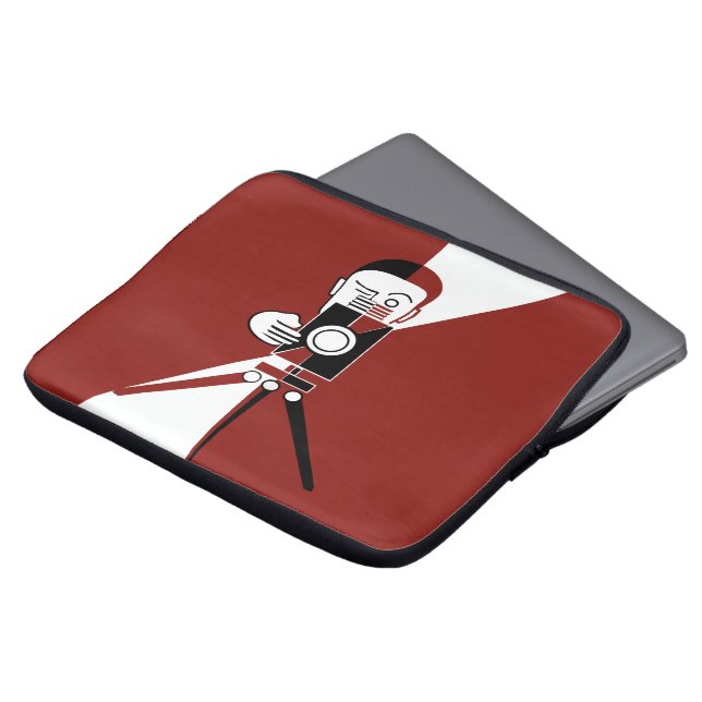 Deco stilfotograf och kamera laptop sleeve (Framsida topp)