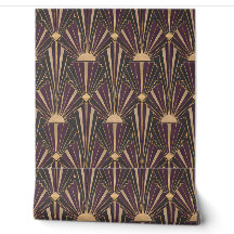 Deco Sunburst Art Deco Peel och Stick Wallpapper
