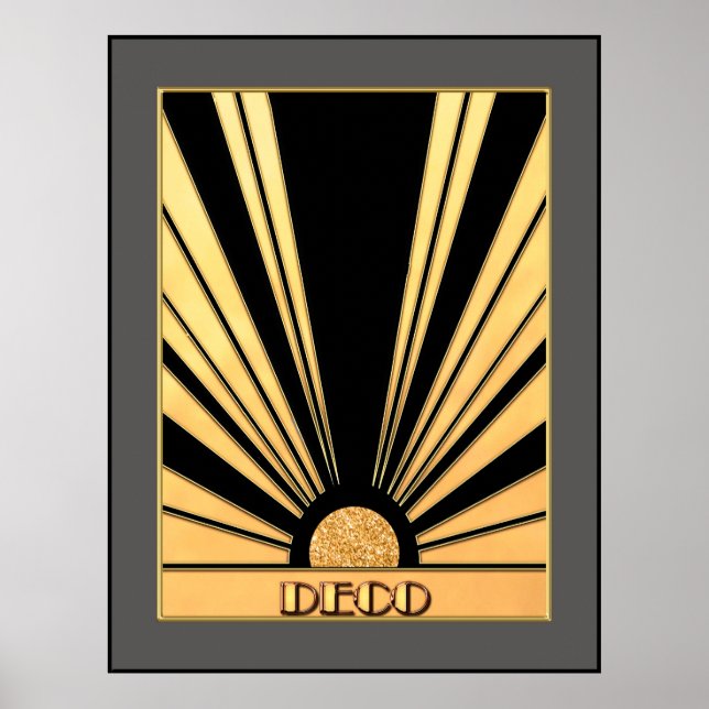 Deco Sunburst Poster (Framsidan)