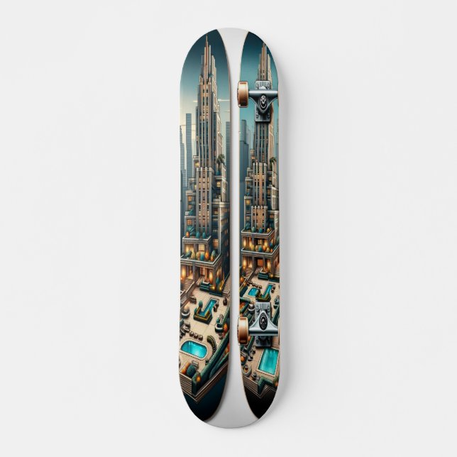 "Deco Urban Heights Deck" Mini Skateboard Bräda 18,5 Cm (Framsida)