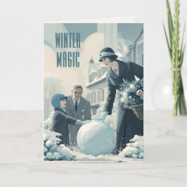 Deco Yuletide | Första snöfallet Modern jul Helgkort