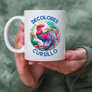 DeColores Cursillo Colorful Blommigt Tupp Kaffemugg