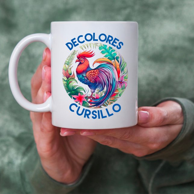 DeColores Cursillo Colorful Blommigt Tupp Kaffemugg (Skapare uppladdad)