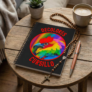 DeColores Cursillo Färgglad Tupp Livlig Regnbåge Anteckningsbok