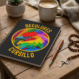 DeColores Cursillo Färgglad Tupp Livlig Regnbåge Anteckningsbok