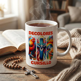 DeColores Cursillo Penseldrag Tupp Kors Duva Kaffemugg