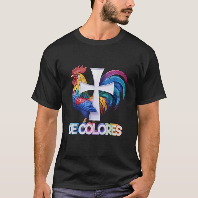 DeColores Cursillo Rainbow Tupp katolik T Shirt (Framsida)
