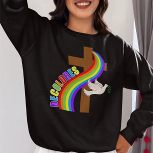 DeColores Cursillo Regnbåge Med Kors Fredsduva T Shirt