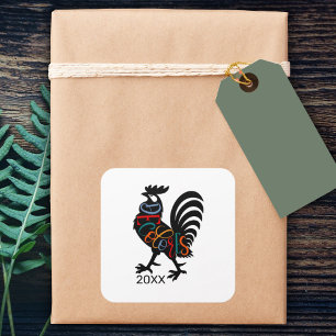 DeColores Cursillo Tupp Black Silhouette Fyrkantigt Klistermärke