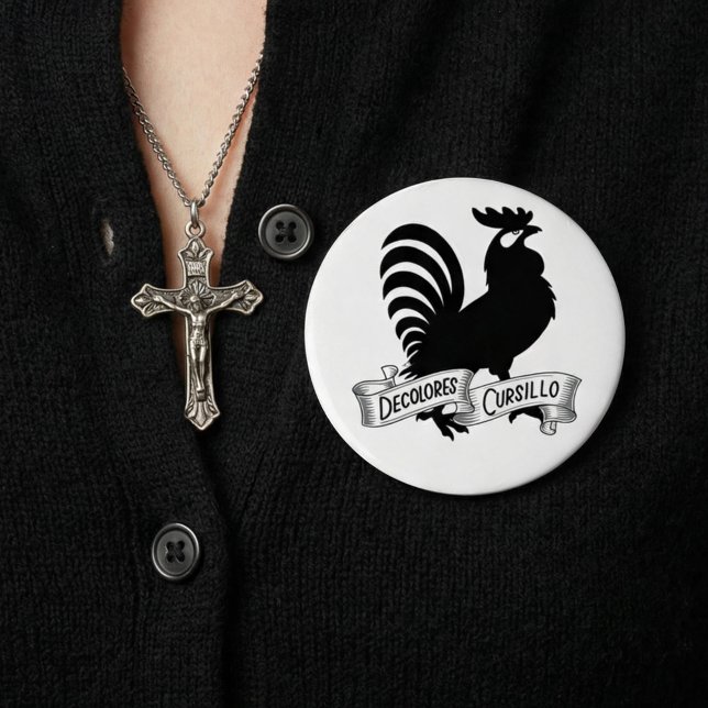 DeColores Cursillo Tupp Siluett med Banner Knapp (Skapare uppladdad)