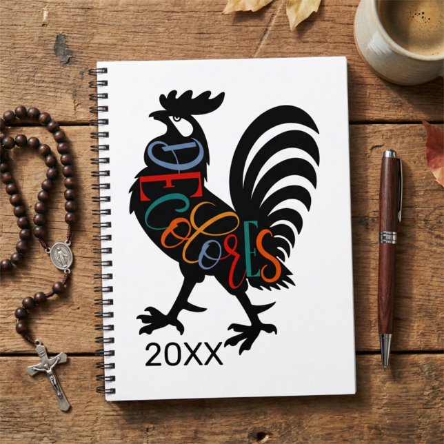 DeColores Cursillo Tupp Svart Silhuett Anteckningsbok (Skapare uppladdad)