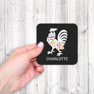 DeColores Cursillo Tupp White Silhouette Fyrkantigt Klistermärke