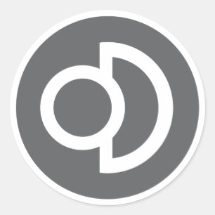 Deconbrio Logotyp Sticker Runt Klistermärke