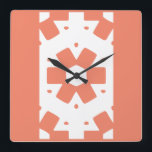 Decor Flower Geometrical Fyrkantig Klocka<br><div class="desc">Dekorativ</div>