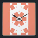Decor Flower Geometrical Fyrkantig Klocka<br><div class="desc">Dekorativ</div>