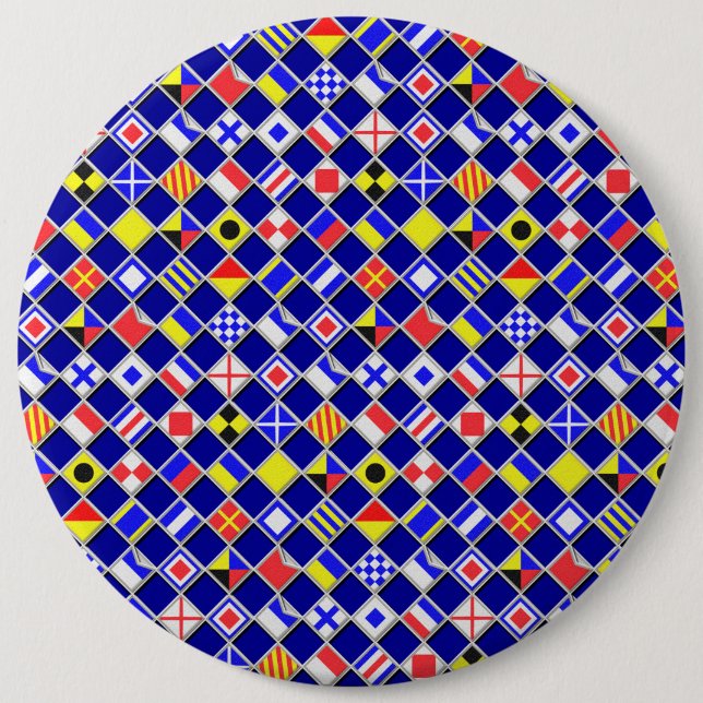 Decor för 3D-effektkontrollerade Nautiska Flagga Knapp (Framsida)