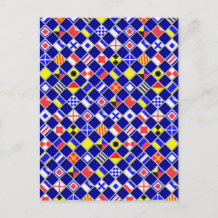 Decor för 3D-effektkontrollerade Nautiska Flagga Vykort