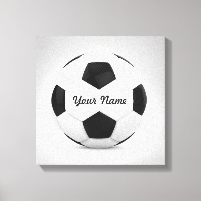 Decor Soccer Ball Personlig Namn Canvastryck (Framsida)