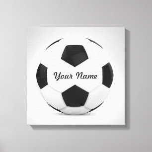 Decor Soccer Ball Personlig Namn Canvastryck