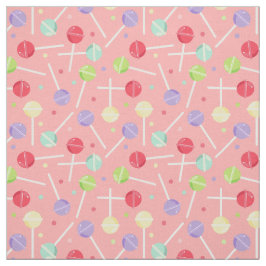 Decora Kei Pastel Candy Lollipops Mönster Tyg