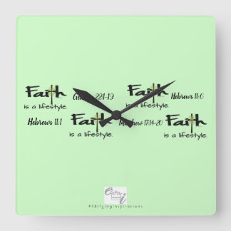 Decorable Inspiration: "Faith is a Lifestyle" Big Fyrkantig Klocka