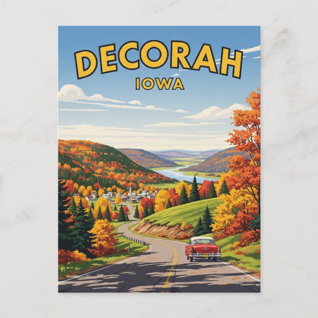 Decorah Iowa Resor Vykort (Framsida)