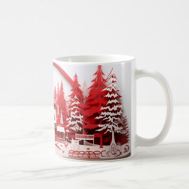Decorated Christmas Landscape Mug Kaffemugg (Höger)