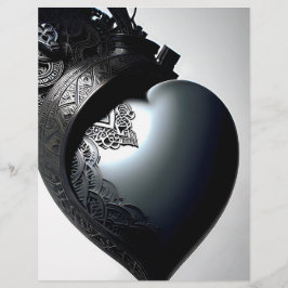 Decorated Iron Heart Romantic Picture. AI Reklamblad