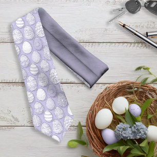 Decorated Påskägg Mönster Violet ID1096 Slips