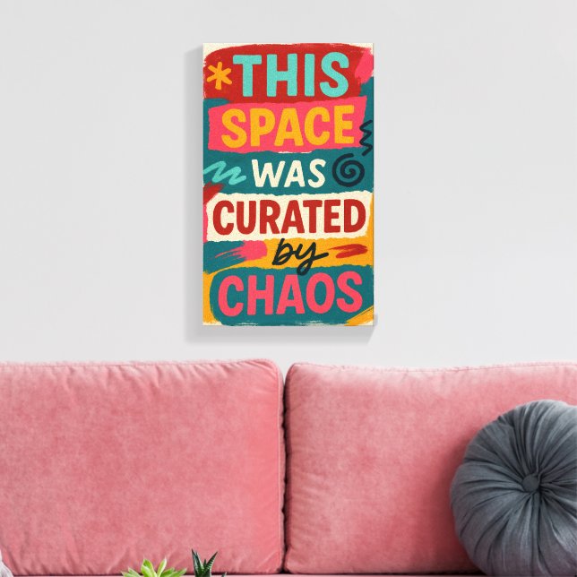 Decorated With Delusion & Taste Modern Canvas (Insitu (Vardagsrum))