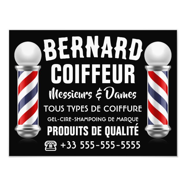 Décoration de salon de coiffure fototryck (Framsidan)