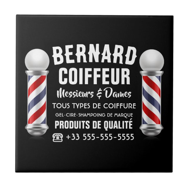 Décoration de salon de coiffure kakelplatta (Framsidan)