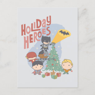 Decoration från Justice League Chibi Helgdag Träd Helg Vykort