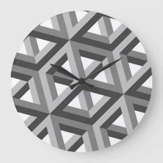 Decorativ 3D Hexagons Mönster Stor Klocka