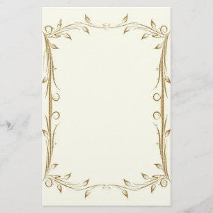 Decorativ Antique Guld Gräns Bröllop Brevpapper
