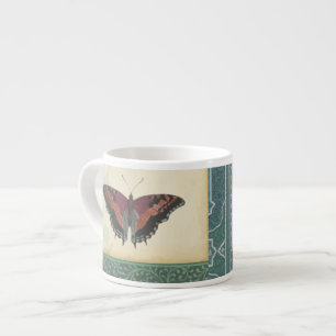 Decorativ fjärilbrocade av Vision Studio Espressomugg