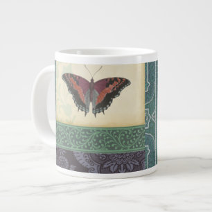 Decorativ fjärilbrocade av Vision Studio Jumbo Mugg