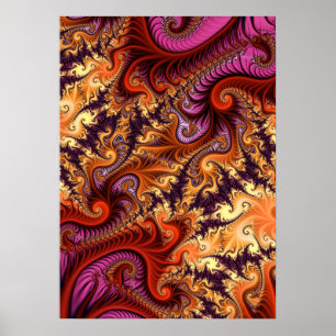 Decorativ Fractal Spiral Poster