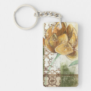 Decorativ Fresco-design med lobe-blomma